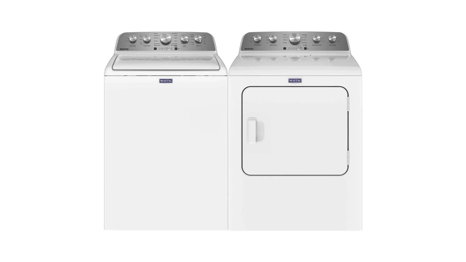 Maytag White Top-Load Washer (5.2 cu. ft.) & Electric Dryer (7.0 cu. ft.) - MVW5035MW/YMED5030MW